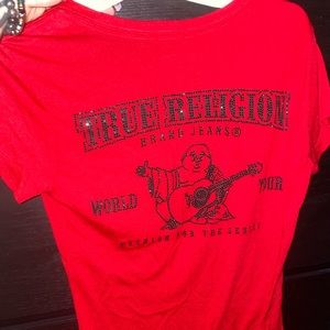 true religion red shirt